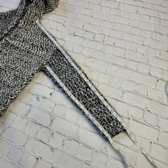 Cynthia Rowley Hooded open front Knit cardigan black white color size S - Picture 4 of 11